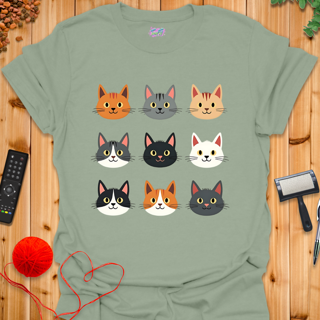 Cat Grid T-Shirt