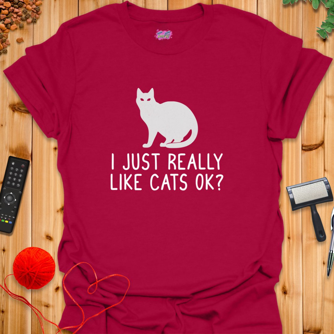 I Just Like Cats T-Shirt - T-Shirt - TrafTy Shirts