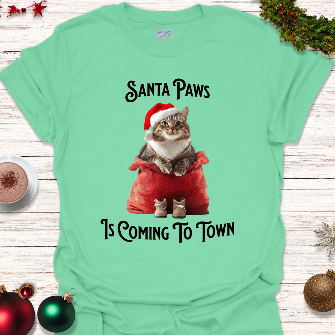 Santa Paws T-Shirt - T-Shirt - TrafTy Shirts
